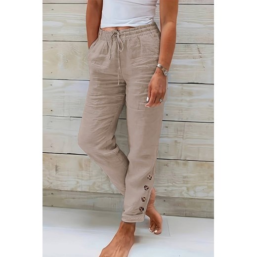 Spodnie PIODEMA BEIGE ze sklepu Ivet Shop w kategorii Spodnie damskie - zdjęcie 172609715