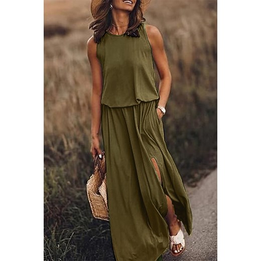 Sukienka BERVOLA KHAKI S/M Ivet Shop okazja
