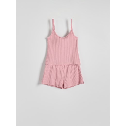 Reserved - Dwuczęściowa piżama - różowy ze sklepu Reserved w kategorii Piżamy damskie - zdjęcie 172612177