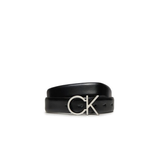 Calvin Klein Pasek Damski Re-Lock Ck Logo Belt 30Mm K60K610157 Czarny ze sklepu MODIVO w kategorii Paski damskie - zdjęcie 172613355