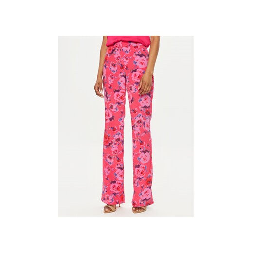 Morgan Spodnie materiałowe 241-POLIN.F Różowy Straight Leg ze sklepu MODIVO w kategorii Spodnie damskie - zdjęcie 172613479