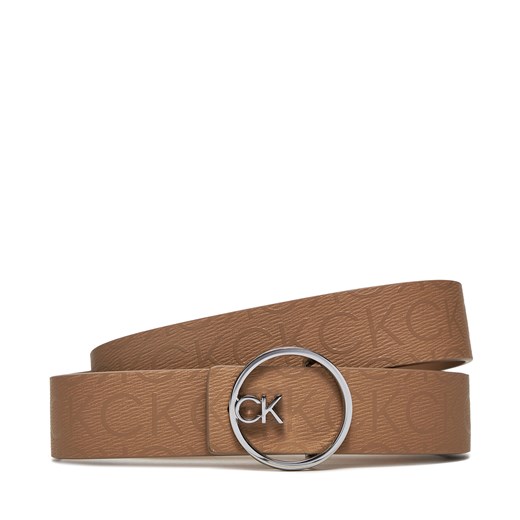 Pasek Damski Calvin Klein Ck Buckle Reversible Belt 3Cm K60K612359 Brązowy ze sklepu eobuwie.pl w kategorii Paski damskie - zdjęcie 172614068