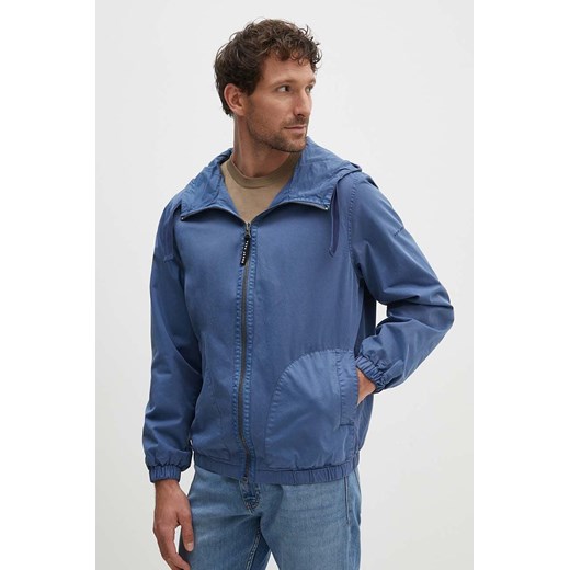 Pepe Jeans kurtka bawełniana TOD kolor niebieski przejściowa PM402990 ze sklepu ANSWEAR.com w kategorii Kurtki męskie - zdjęcie 172615065