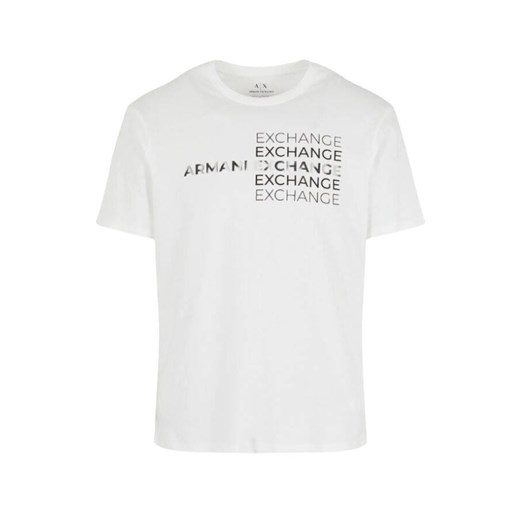 t-shirt męski armani exchange 3dztac zj9tz 1116 biały ze sklepu Royal Shop w kategorii T-shirty męskie - zdjęcie 172615829