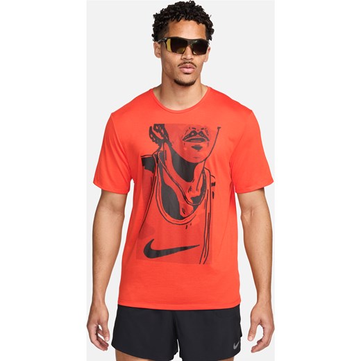 T-shirt męski czerwony Nike z krótkimi rękawami 