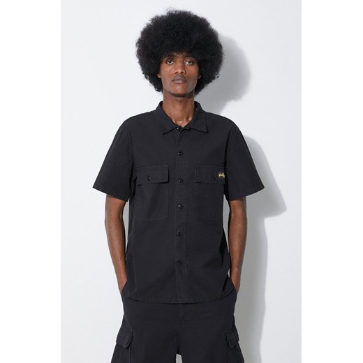 Stan Ray koszula bawełniana Cpo Short Sleeve męska kolor czarny slim z kołnierzykiem klasycznym SS2401963 ze sklepu PRM w kategorii Koszule męskie - zdjęcie 172617346