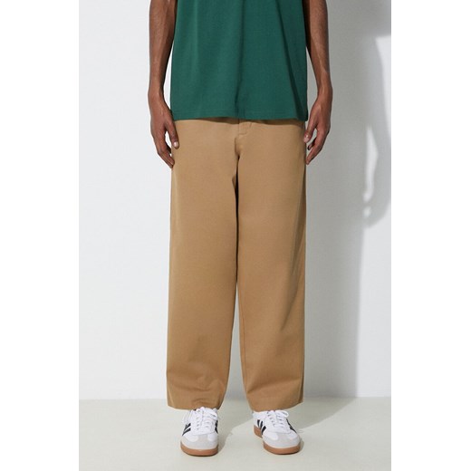 Fred Perry spodnie bawełniane Straight Leg Twill Trouser kolor beżowy w fasonie chinos T6530.363 ze sklepu PRM w kategorii Spodnie męskie - zdjęcie 172617497