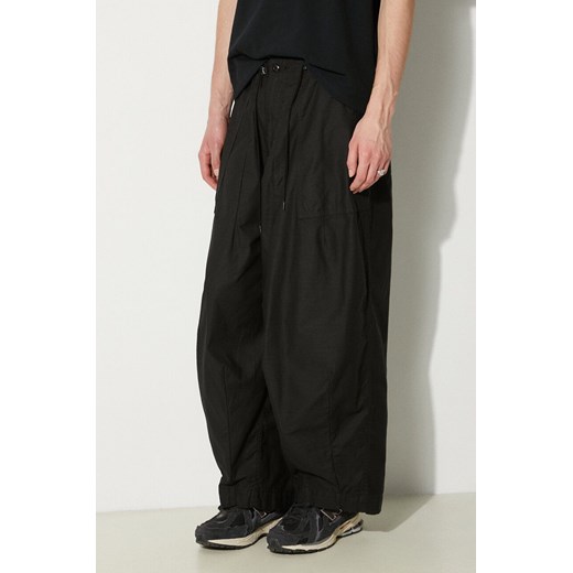 Needles spodnie bawełniane H.D. Pant kolor czarny proste OT216 ze sklepu PRM w kategorii Spodnie męskie - zdjęcie 172617509