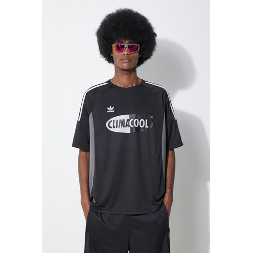adidas Originals t-shirt Climacool męski kolor czarny z nadrukiem JF8739 ze sklepu PRM w kategorii T-shirty męskie - zdjęcie 172617655