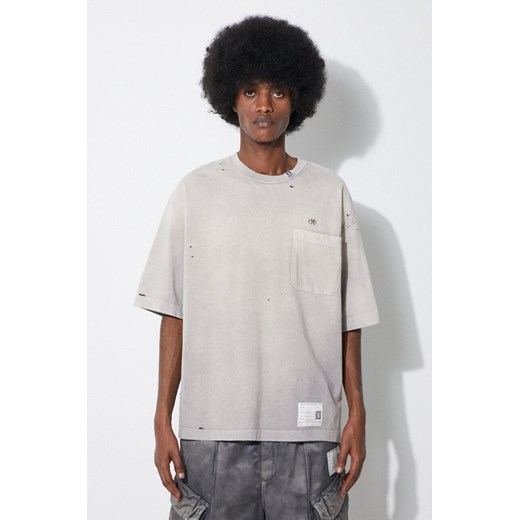 Maison MIHARA YASUHIRO t-shirt bawełniany Sun Faded Tee męski kolor beżowy gładki A12TS611 ze sklepu PRM w kategorii T-shirty męskie - zdjęcie 172617669