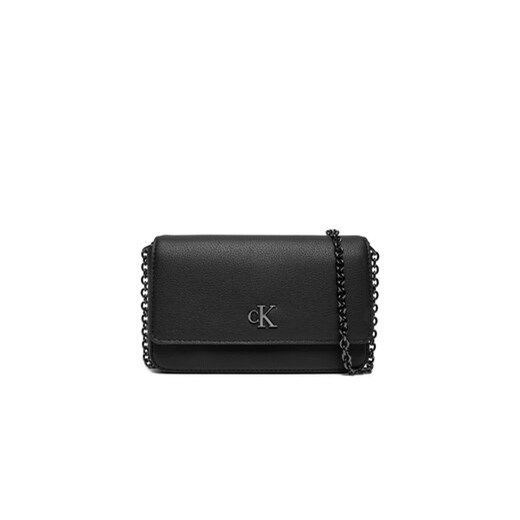 Calvin Klein Jeans Torebka Minimal Monogram Ew K60K612260 Czarny ze sklepu MODIVO w kategorii Kopertówki - zdjęcie 172618797