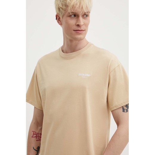 Sixth June t-shirt bawełniany męski kolor beżowy gładki ze sklepu ANSWEAR.com w kategorii T-shirty męskie - zdjęcie 172619278