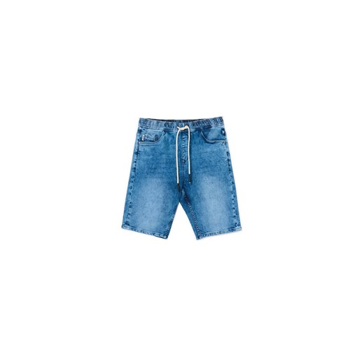 Cropp - Jeansowe spodenki typu jogger - niebieski ze sklepu Cropp w kategorii Spodnie męskie - zdjęcie 172619626