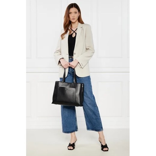 Shopper bag czarna Calvin Klein matowa na ramię 