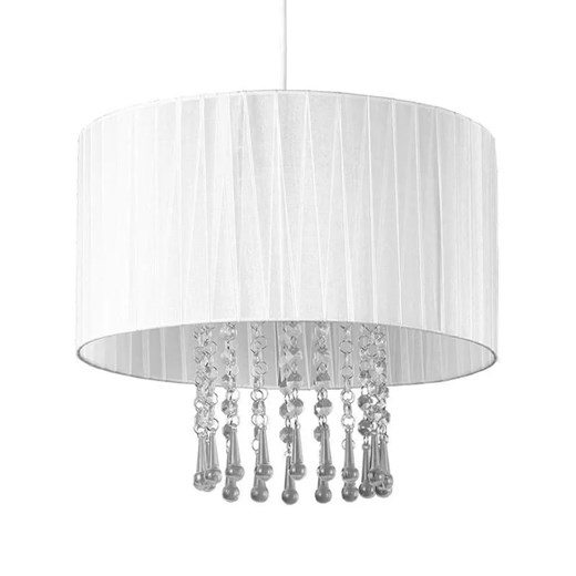 Lampa wisząca w stylu glamour E419-Larma - biały ze sklepu Edinos.pl w kategorii Lampy wiszące - zdjęcie 172623916