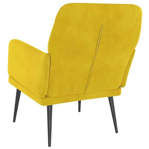 Żółty tapicerowany fotel welurowy - Efestos Elior One Size Edinos.pl