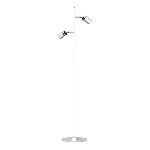 Nowoczesna biało-chromowana lampa stojąca - K381 S8-K22 ze sklepu Edinos.pl w kategorii Lampy podłogowe - zdjęcie 172624616