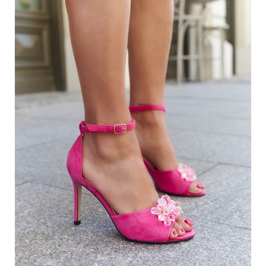Sandały damskie różowe eleganckie 