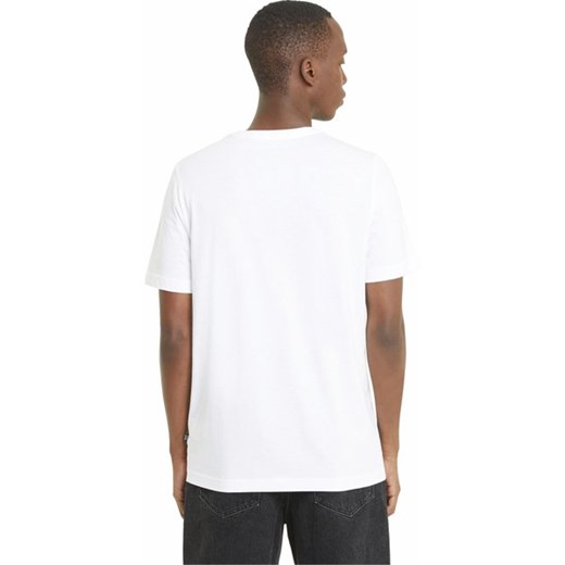 T-shirt męski biały Puma z krótkimi rękawami 