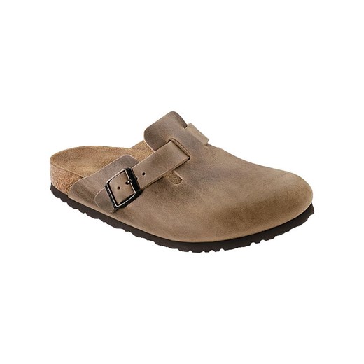 Birkenstock Skórzane chodaki &quot;Boston&quot; w kolorze jasnobrązowym ze sklepu Limango Polska w kategorii Klapki damskie - zdjęcie 172627057