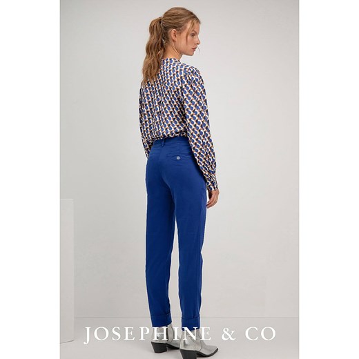 Spodnie damskie Josephine & Co niebieskie z elastanu 
