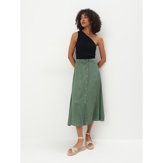 Mohito - Spódnica midi - ciemny zielony ze sklepu Mohito w kategorii Spódnice - zdjęcie 172627798