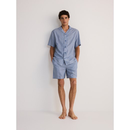 Reserved - Dwuczęściowa piżama z wiskozy - jasnoniebieski Reserved L Reserved