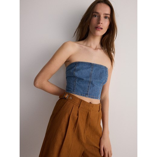 Reserved - Szorty z ramii - bursztynowy Reserved XS Reserved