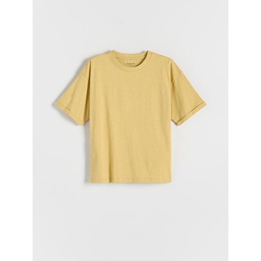 Reserved - T-shirt oversize z nadrukiem - kremowy ze sklepu Reserved w kategorii T-shirty chłopięce - zdjęcie 172629415