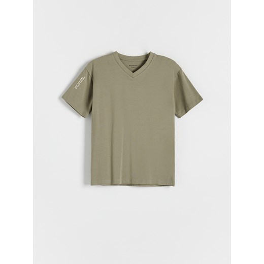 Reserved - T-shirt z nadrukiem - ciemnozielony ze sklepu Reserved w kategorii T-shirty chłopięce - zdjęcie 172629436