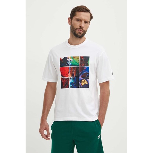 Reebok Classic t-shirt bawełniany Basketball męski kolor biały z nadrukiem 100075803 ze sklepu ANSWEAR.com w kategorii T-shirty męskie - zdjęcie 172630395
