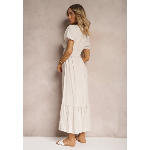 Sukienka Renee z długim rękawem boho bawełniana maxi w serek