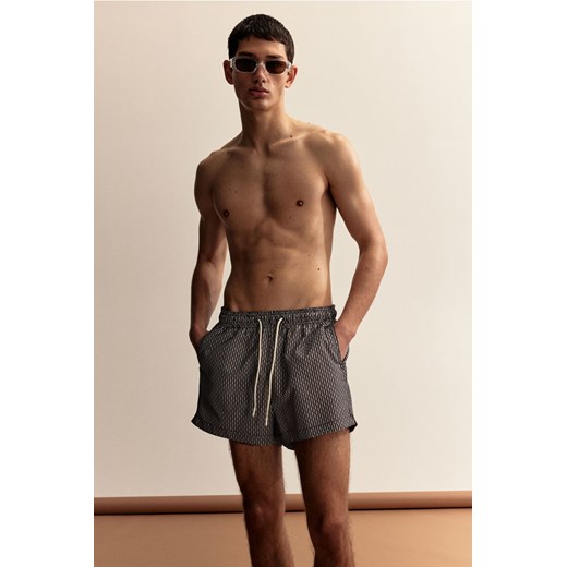 H & M - Wzorzyste szorty kąpielowe - Brązowy ze sklepu H&M w kategorii Kąpielówki - zdjęcie 172631045