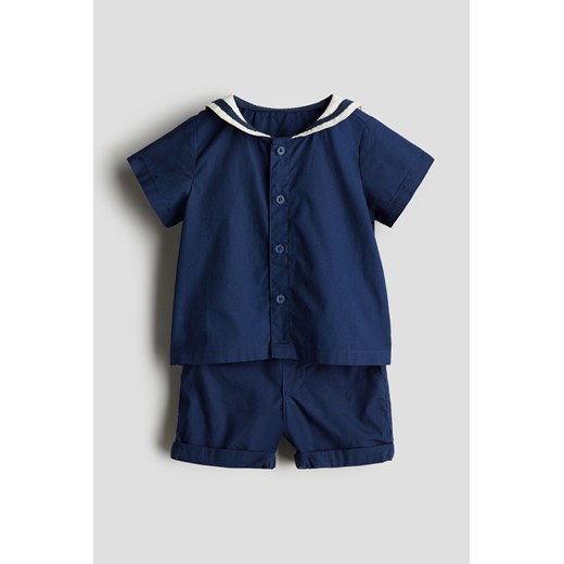 H & M - Bawełniany komplet marynarski 2-częściowy - Niebieski ze sklepu H&M w kategorii Odzież dla niemowląt - zdjęcie 172631085