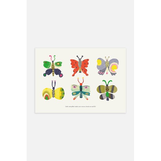 H & M - Little Butterflies Plakat - Pomarańczowy ze sklepu H&M w kategorii Plakaty - zdjęcie 172631117