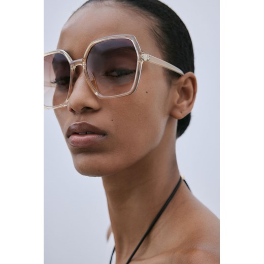 H & M - Kwadratowe okulary przeciwsłoneczne - Beżowy ze sklepu H&M w kategorii Okulary przeciwsłoneczne damskie - zdjęcie 172631166