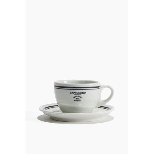 H & M - Filiżanka do cappuccino i spodek - Czarny H & M One Size H&M