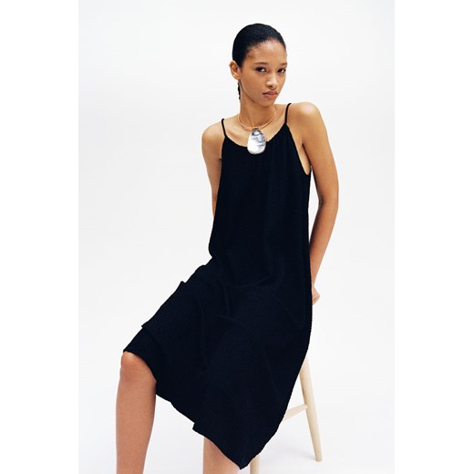 H & M - Dżersejowa sukienka na ramiączkach - Czarny ze sklepu H&M w kategorii Sukienki - zdjęcie 172631299