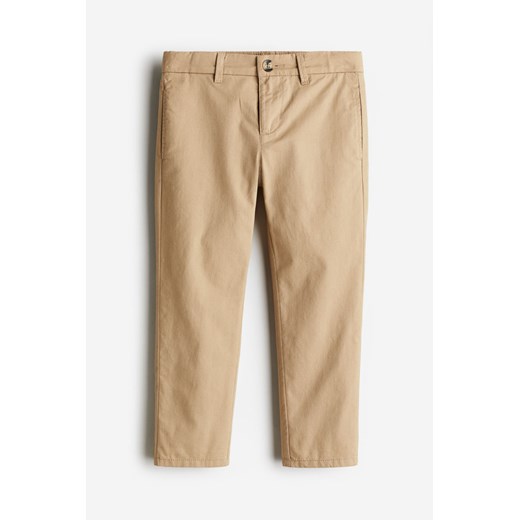 H & M - Spodnie chinos z diagonalu - Beżowy ze sklepu H&M w kategorii Spodnie chłopięce - zdjęcie 172631506