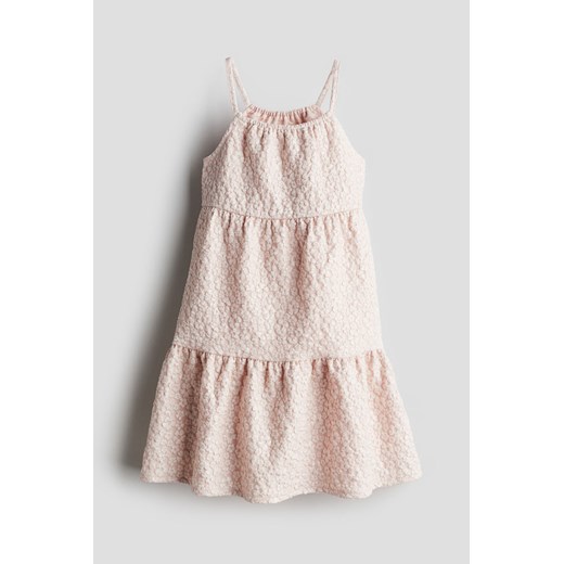 H & M - Falbaniasta sukienka z żakardowej tkaniny - Pomarańczowy H & M 104 (3-4Y) H&M