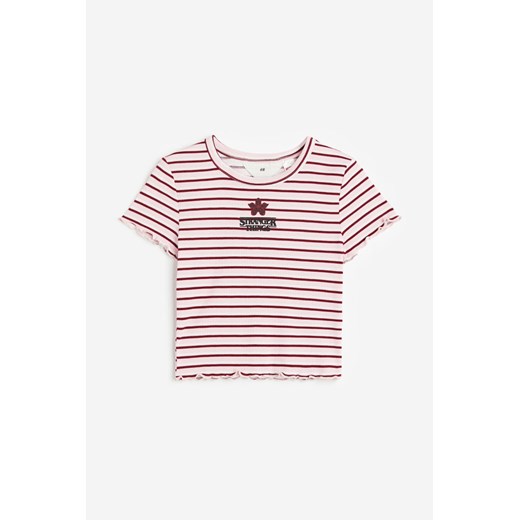 H & M - T-shirt z nadrukiem - Różowy ze sklepu H&M w kategorii Bluzki dziewczęce - zdjęcie 172631546