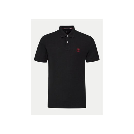 INDICODE Polo Wadim 40-913 Czarny Slim Fit ze sklepu MODIVO w kategorii T-shirty męskie - zdjęcie 172637419