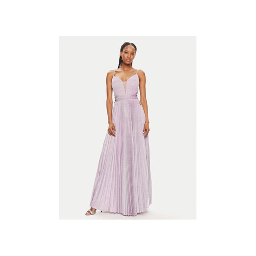 Fracomina Sukienka wieczorowa FQ24SD3025W668F9 Fioletowy Slim Fit ze sklepu MODIVO w kategorii Sukienki - zdjęcie 172637458