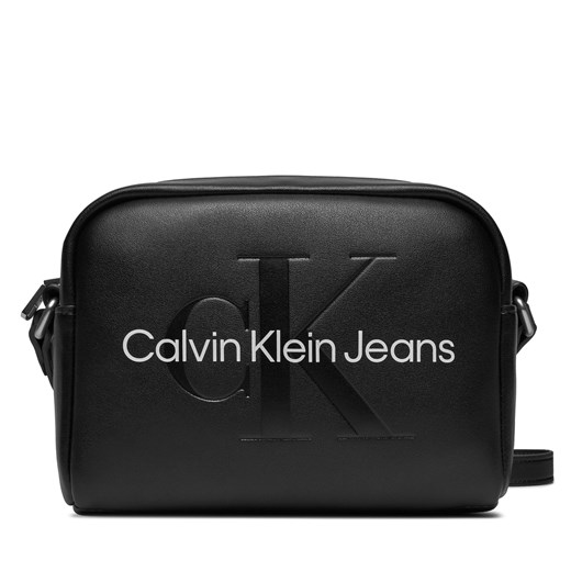 Torebka Calvin Klein Jeans Sculpted Camera Bag18 Mono K60K612220 Czarny ze sklepu eobuwie.pl w kategorii Listonoszki - zdjęcie 172637798