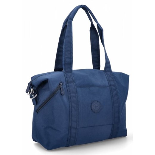 Duże Torebki Damskie XL Shopper Bag firmy Hernan Granatowe (kolory) ze sklepu torbs.pl w kategorii Torby Shopper bag - zdjęcie 172638177