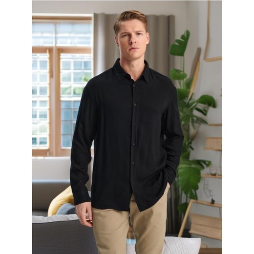 Sinsay - Koszula regular - czarny ze sklepu Sinsay w kategorii Koszule męskie - zdjęcie 172639495