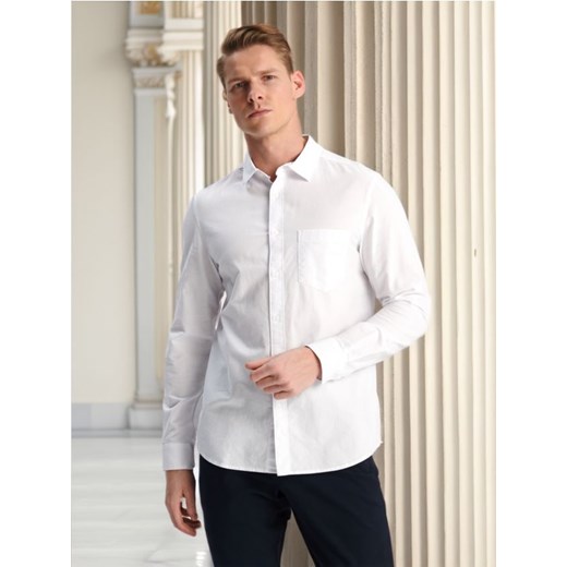 Sinsay - Koszula regular - biały ze sklepu Sinsay w kategorii Koszule męskie - zdjęcie 172639496