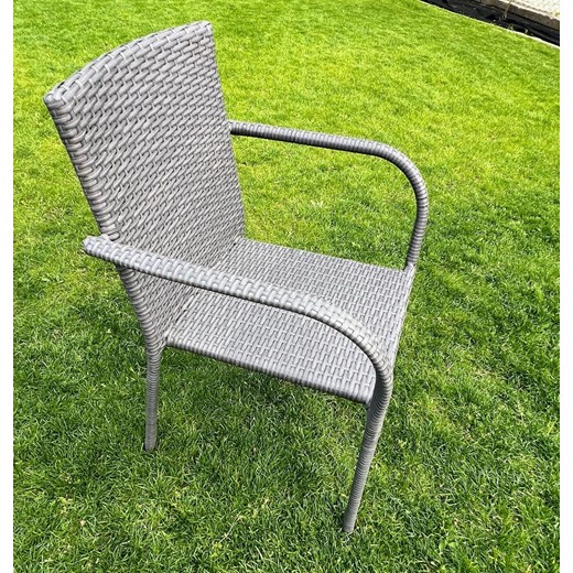 Krzesło ogrodowe z szarego technorattanu Sottile ze sklepu Bello Giardino w kategorii Krzesła ogrodowe - zdjęcie 172639989