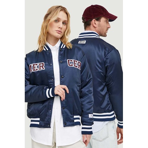 The Mercer Brand kurtka bomber Mercer Varsity kolor granatowy zimowa ME0484204953 ze sklepu ANSWEAR.com w kategorii Kurtki męskie - zdjęcie 172640276