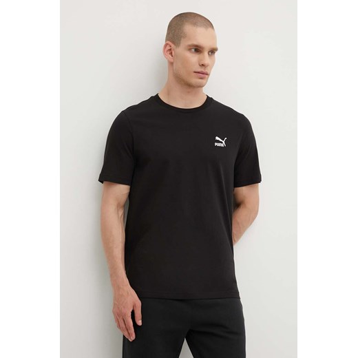 Puma t-shirt bawełniany męski kolor czarny z aplikacją 679187 ze sklepu ANSWEAR.com w kategorii T-shirty męskie - zdjęcie 172640405